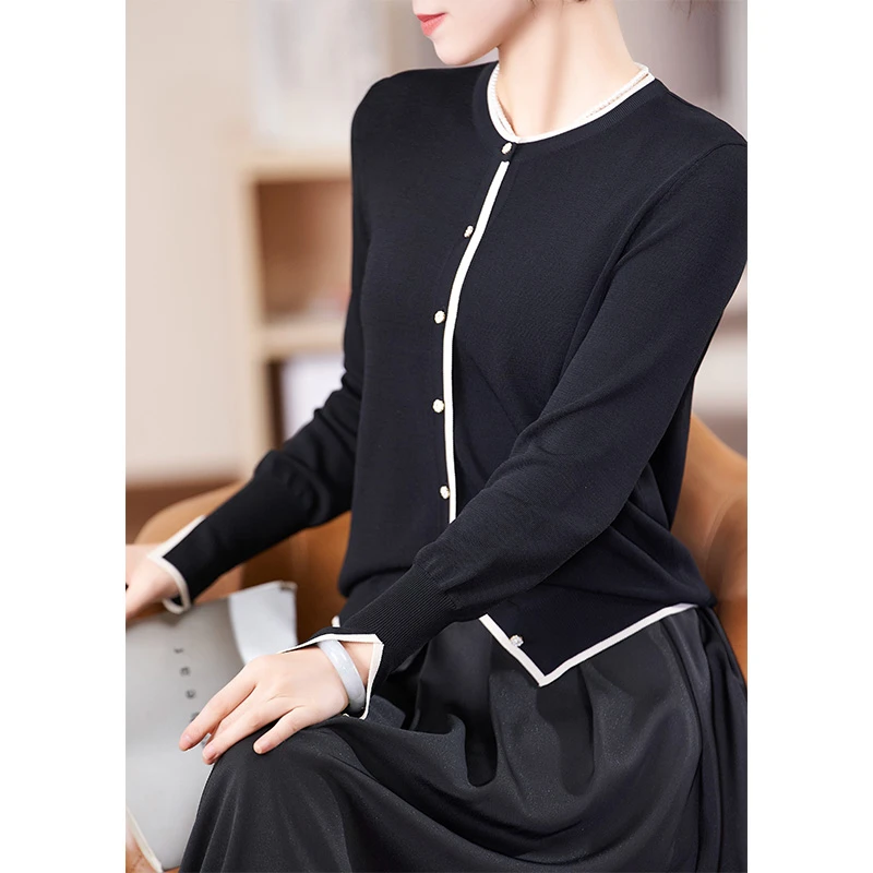 迪欧芙高端精品2024年初春女装优雅长袖新款百搭短外套#CWT4513M