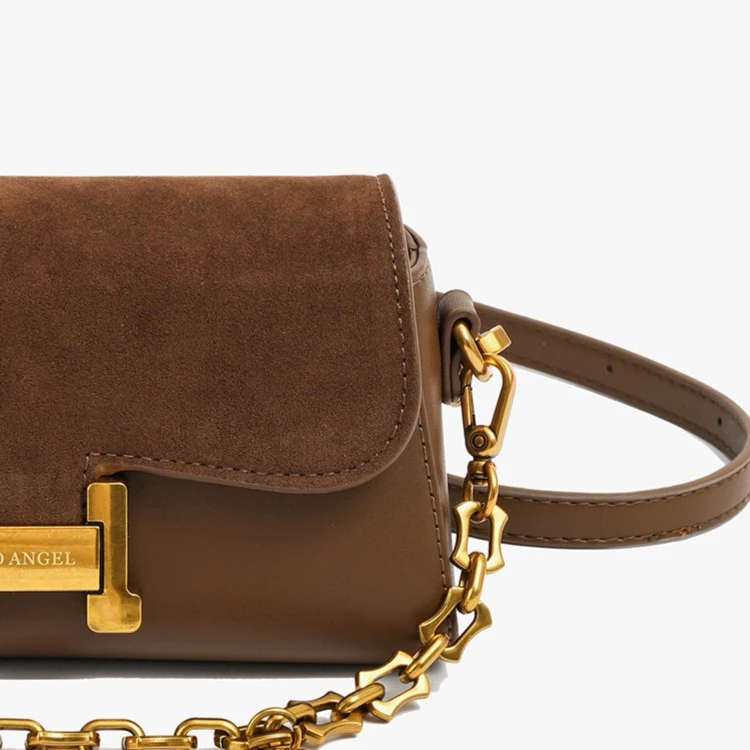 COCOangel秋冬新款女士轻奢高级时尚百搭经典单肩斜挎包9517