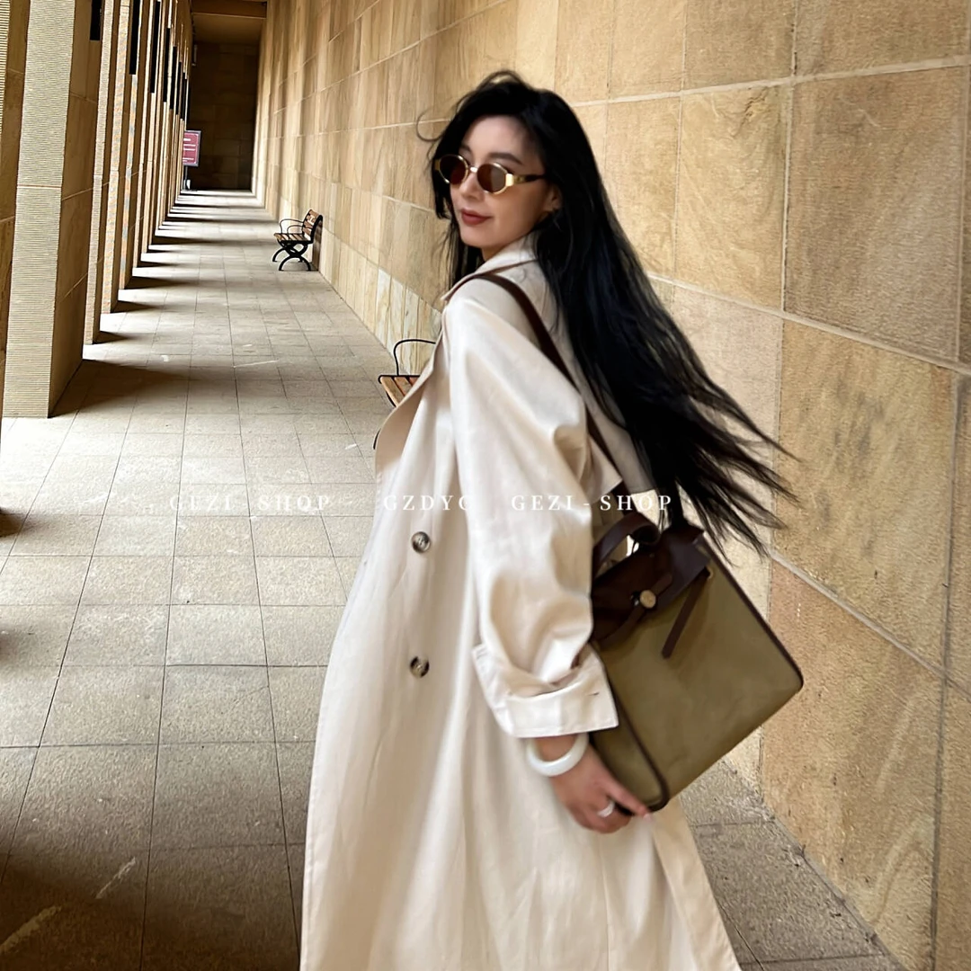 鸽子的衣橱|西雅图|春季气质时尚轻奢气场品质女装风衣中长款