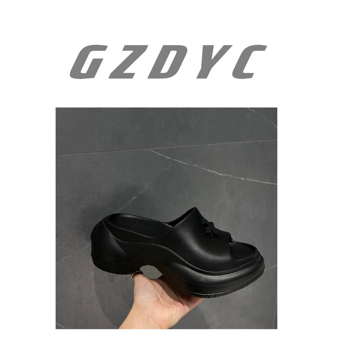 鸽子的衣橱夏季新款十字花增高厚底休闲时尚百搭外穿凉拖鞋潮流女