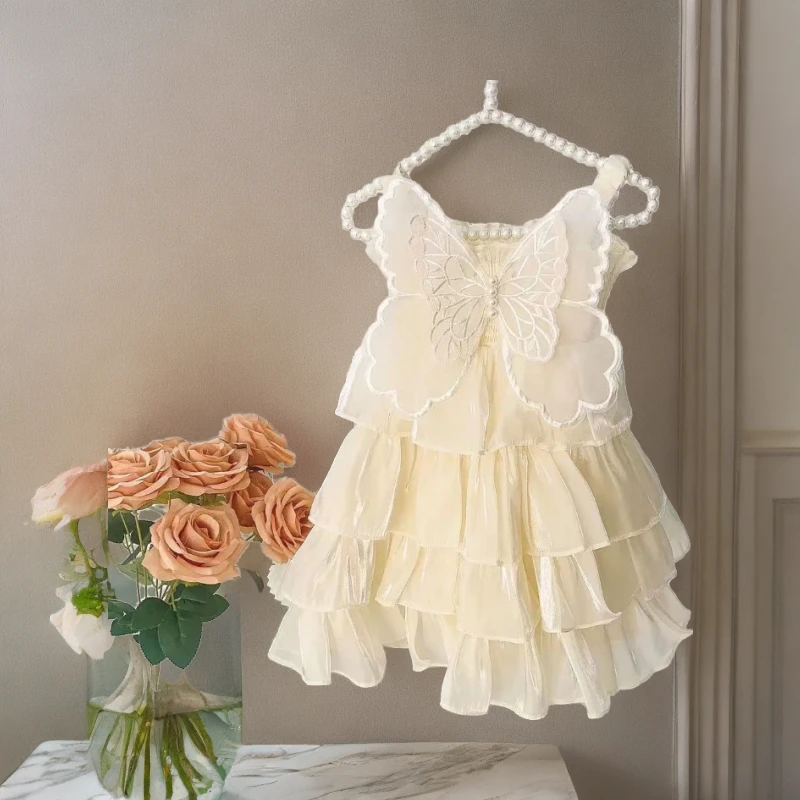 蝴蝶结2024蛋糕裙大夏款甜美女童宝宝连衣裙宝小女孩时尚公主裙女
