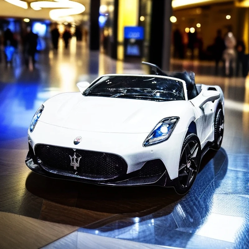 玛莎拉蒂儿童电动童车玩具电动车1-8岁加大越野车大型音乐汽车