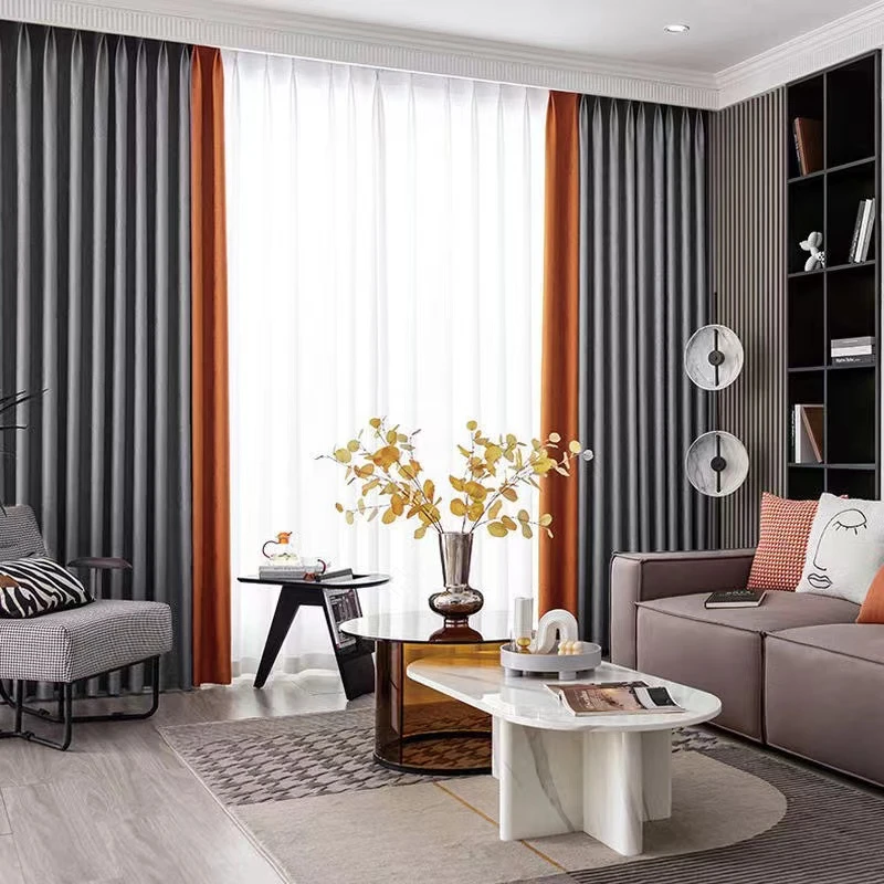 加高3.1米加厚全遮光棉朵麻遮光隔热窗帘成品客厅卧室飘窗阳台