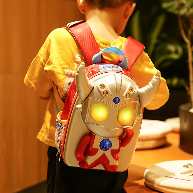 六一儿童节礼物奥特曼书包发光幼儿园护脊背包男孩小学生一二年级