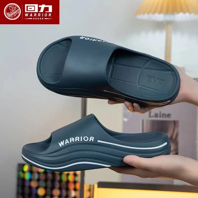 Warrior/回力拖鞋女款外穿夏季外出拖鞋凉鞋情侣厚底女士拖鞋超软