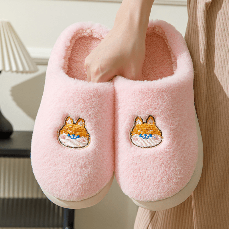 秋冬季棉拖鞋女款室内居家保暖防滑厚底包头外穿情侣男士毛绒拖鞋