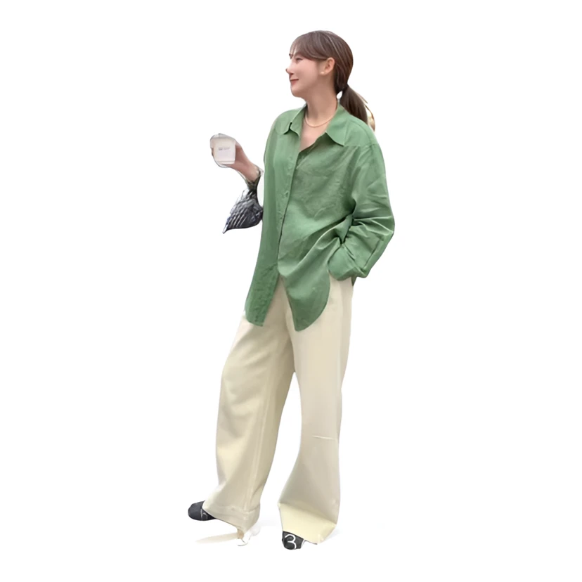 果绿色 西瓜红 蓝色 发·随机颜色 纯棉衬衫可穿185斤