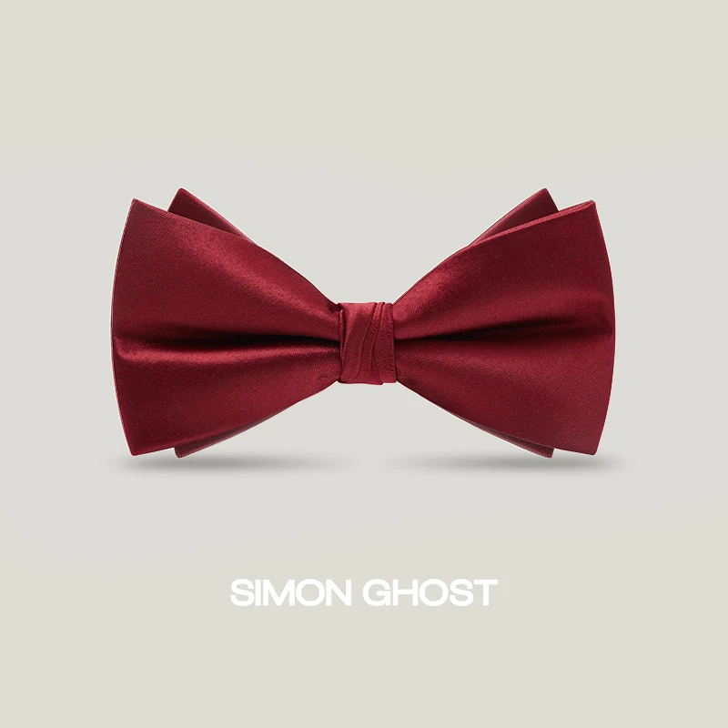 领结男正装休闲商务宴会红色暗纹结婚礼新郎伴郎百搭男士高档领结