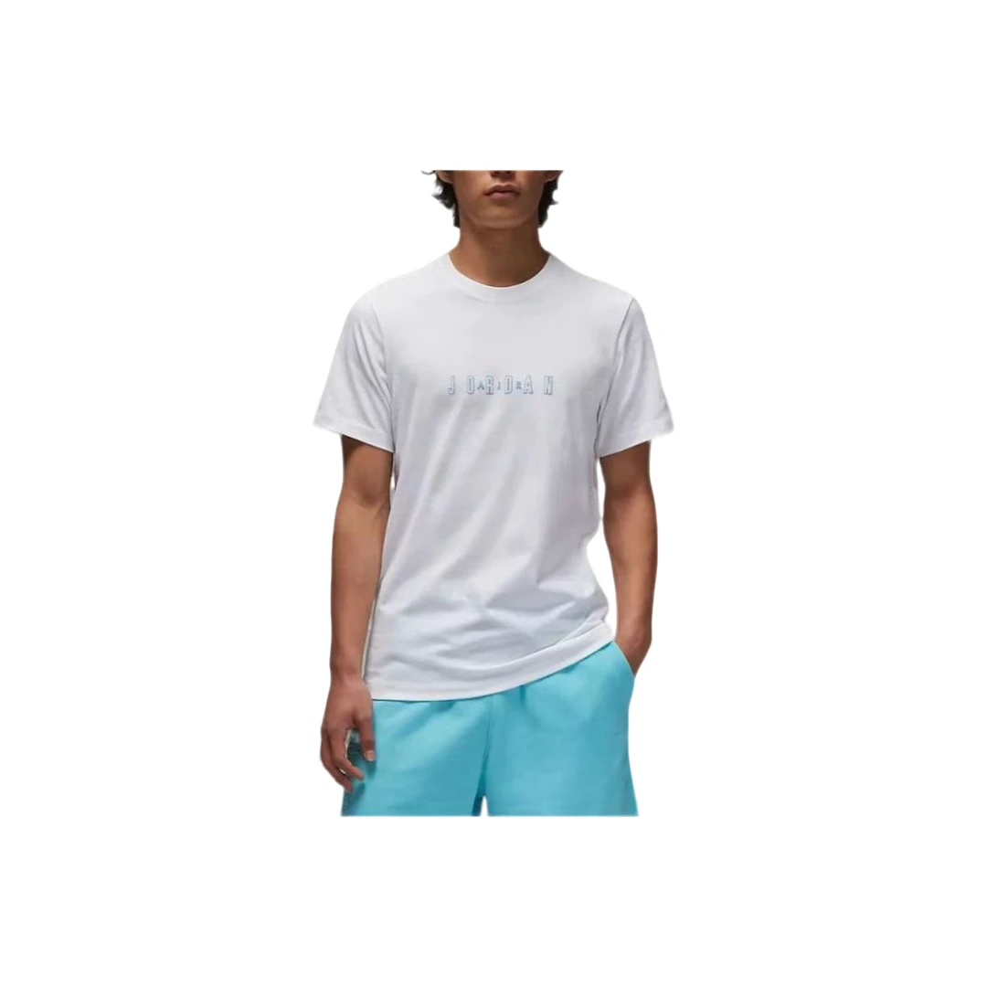 AIR JORDAN（微瑕）美式复古字母圆领短袖正肩 男款白色DX9580-100