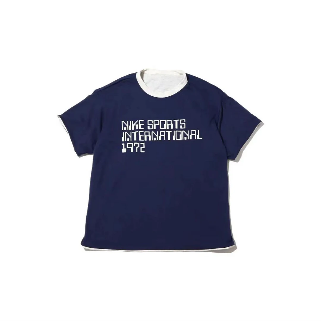 NIKE/耐克圆领短袖美式复古宽松透气双面穿短袖男 正肩DQ4248-141