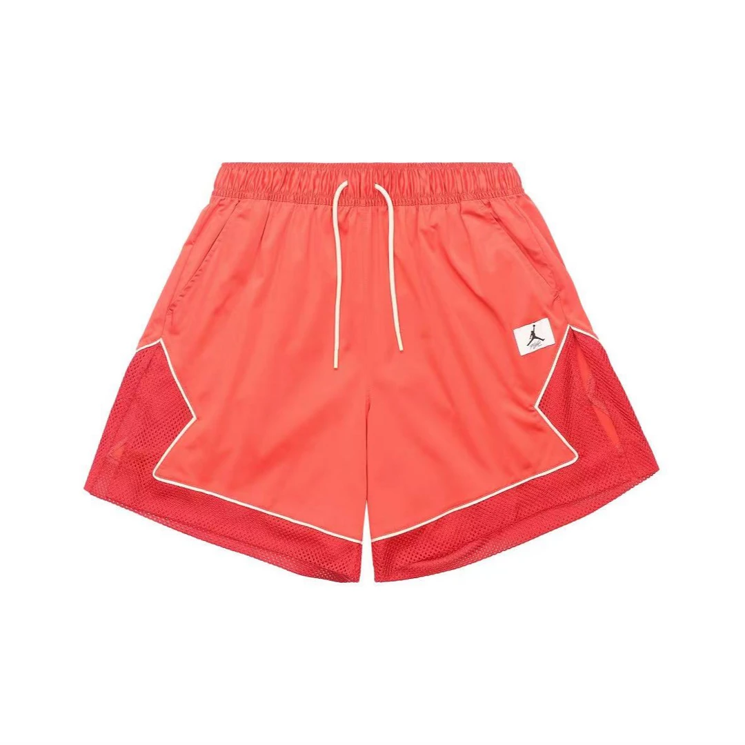 AIR JORDAN运动休闲短裤透气舒适纯色网眼女款 红色DQ5042-605