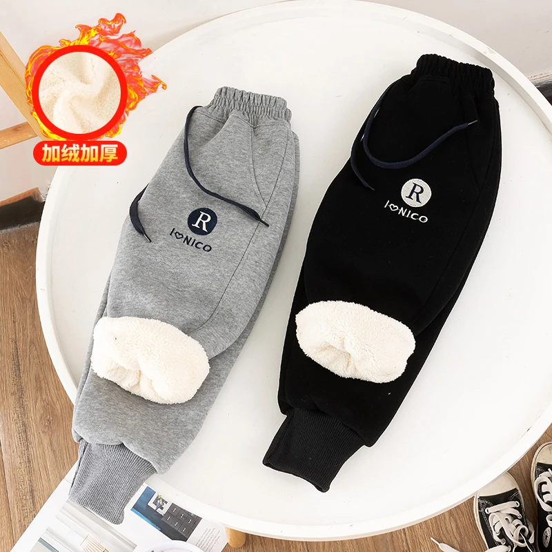 【一条过冬】三层加厚儿童运动裤冬季男女童棉裤宝宝绒裤子秋冬外穿