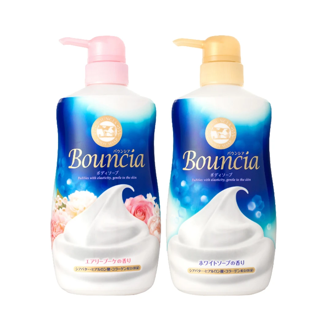 ZB日本本土 牛乳沐/浴 玫瑰花香/牛乳香 粉扑 480ml 0955
