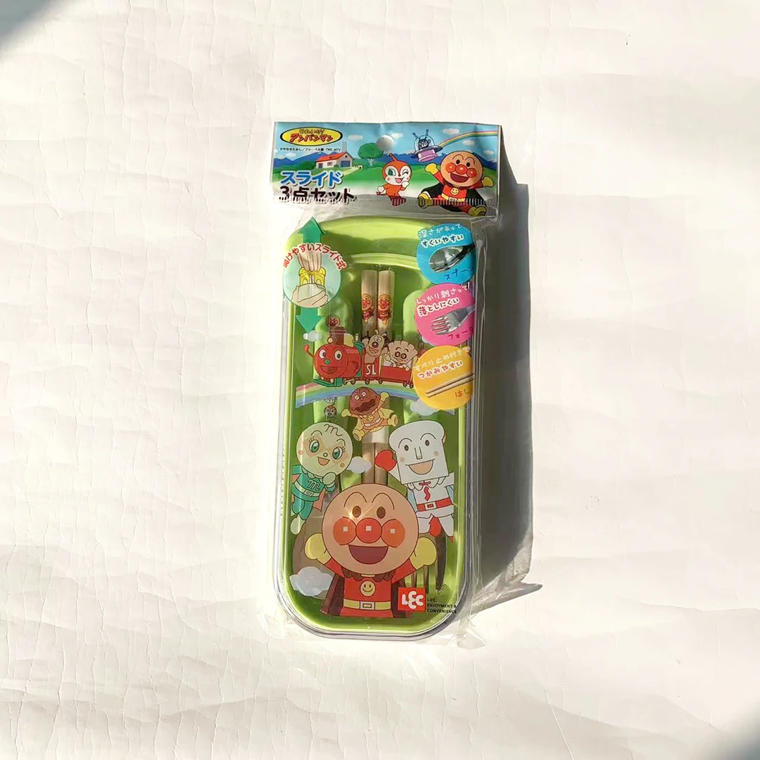 ZB日本 面包超人 筷子勺子叉子 餐具套装 三件套 4344