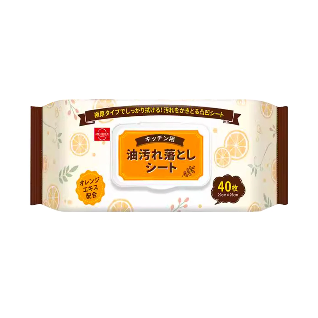 ZB【3包】日本森伝厨房清洁湿巾40枚 0427
