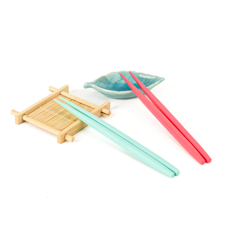 特百惠 彩色筷子日常使用带饭家用防滑筷子学生儿童便携餐具