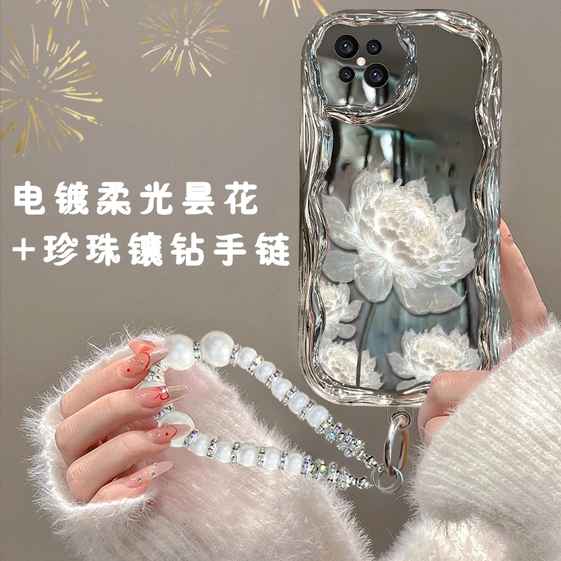 适用于oppoa92S手机壳电镀奶油纹复古昙花软硅胶防摔壳