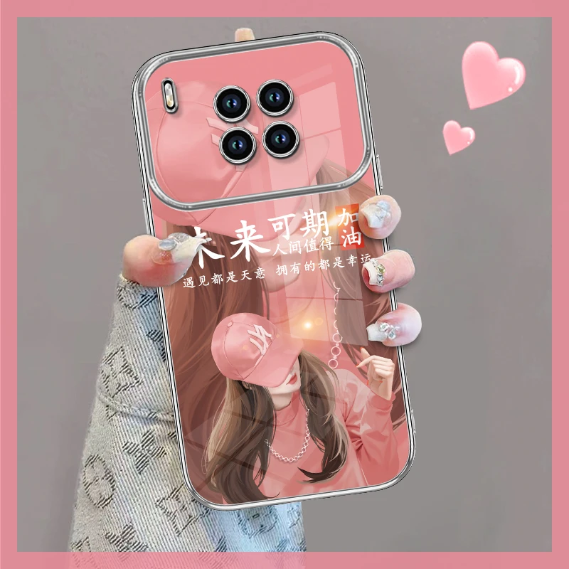 适用于华为mate30/e/pro/epro手机壳新款6D视窗未来可期比心女孩