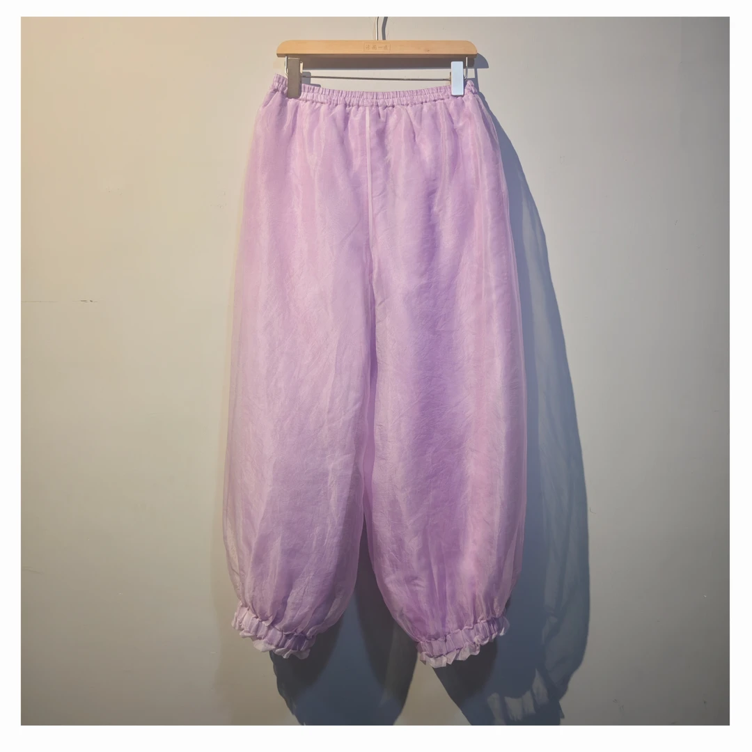 5703冬季时尚气质加棉桑蚕丝花边裤