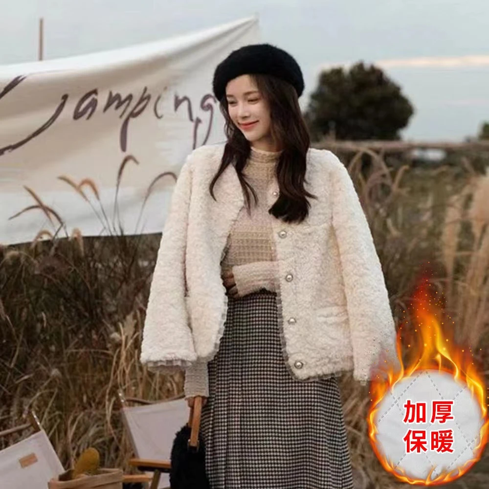 机底压棉小香风外套女韩版气质百搭洋气短款冬季外穿上衣加厚保暖