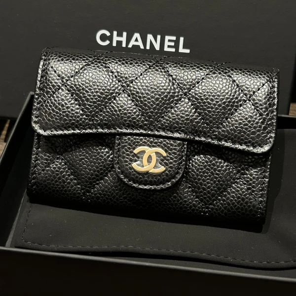 大吉中古/Chanel香奈儿黑金mini卡包