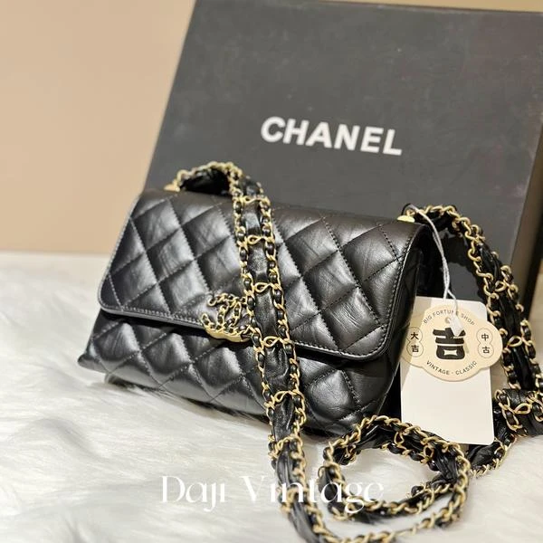 大吉中古/Chanel香奈儿23k宽肩带斜挎包