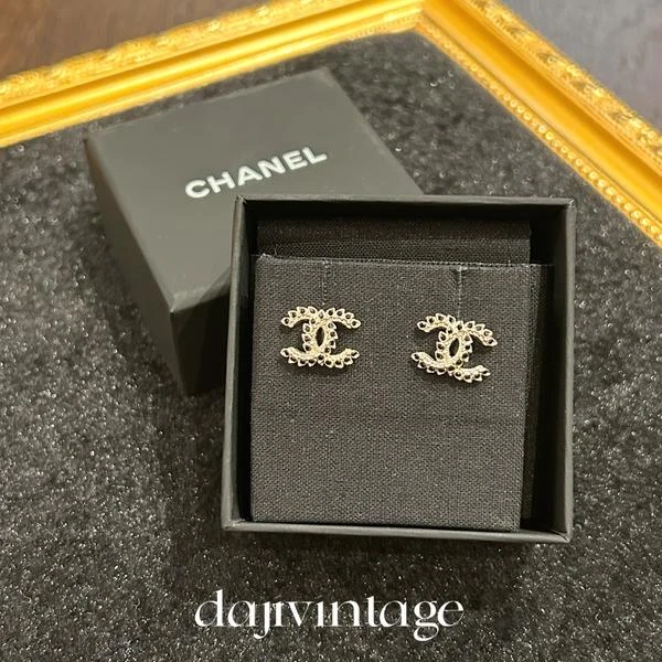 Chanel香奈儿麦穗系列黑钻耳钉9.21/二手物品