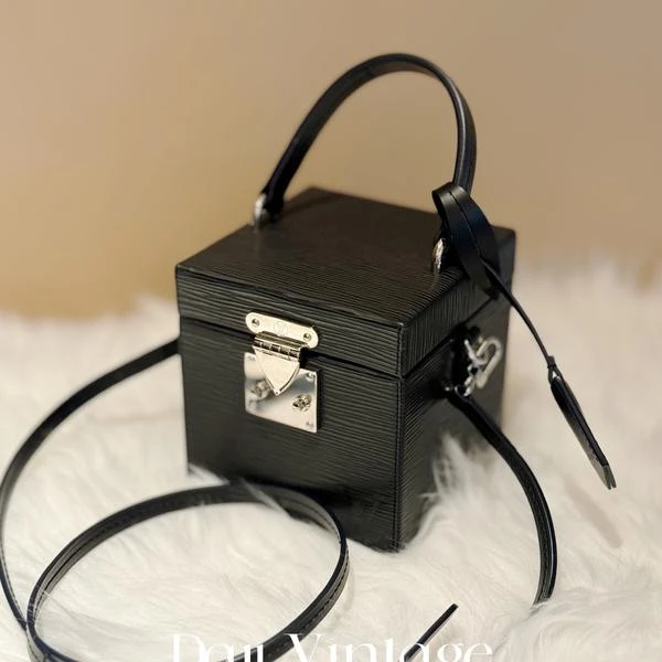 大吉中古/lv黑水波纹骰子包手提斜挎包