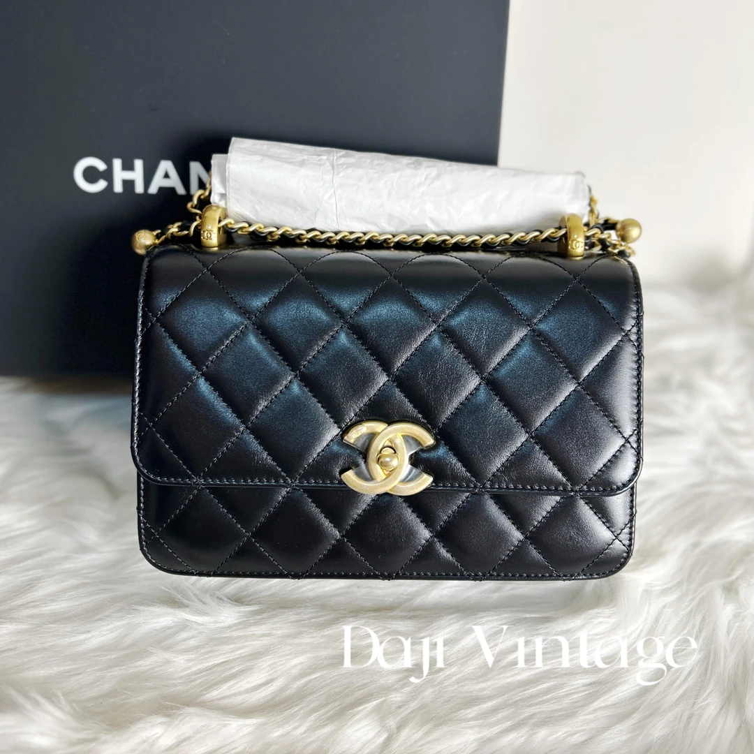 95新  大吉中古/CHANEL香奈儿24C双金珠斜挎包/拆单链接②单拍无效