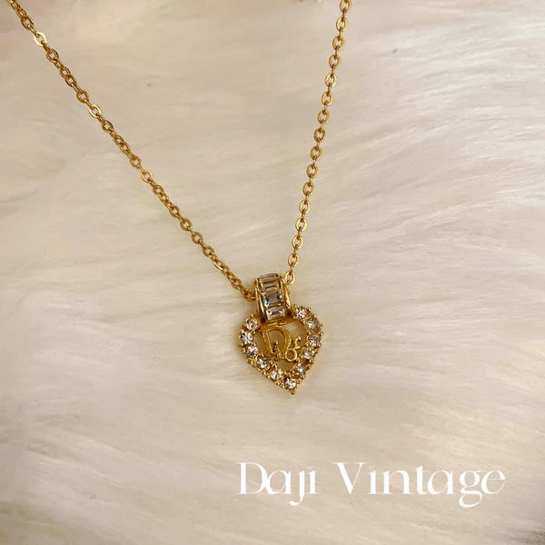 大吉中古/Dior迪奥cd镶钻项链