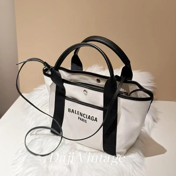 大吉中古/Balenciaga巴黎世家黑白小号托特斜挎包