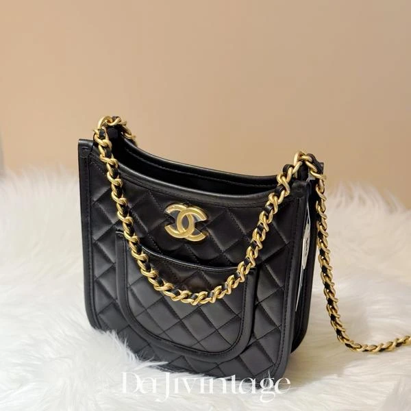 99新 Chanel/香奈儿 大吉中古/Chanel香奈儿黑金hobo