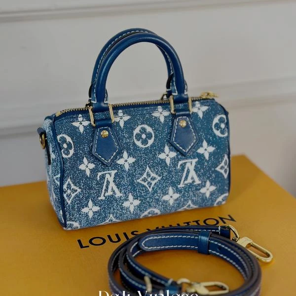 大吉中古/LV丹宁speedy nano斜挎包