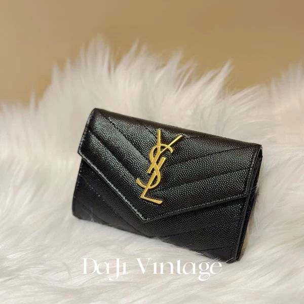 大吉中古/ysl 黑金钱包