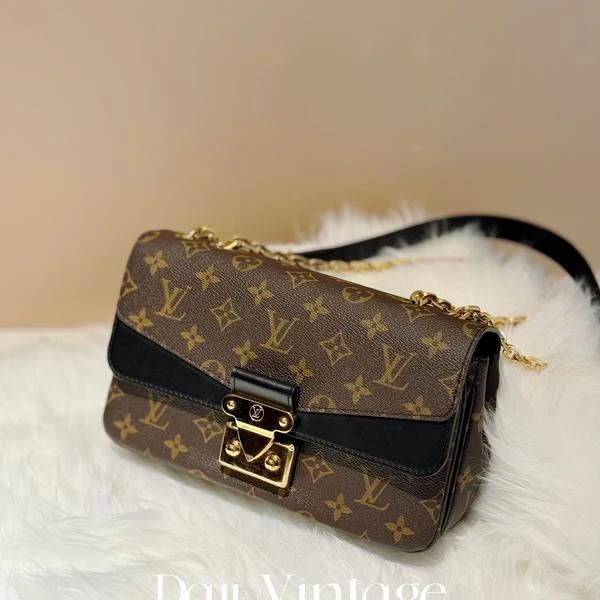 大吉中古/LV Marceau老花黑棕邮差斜挎包