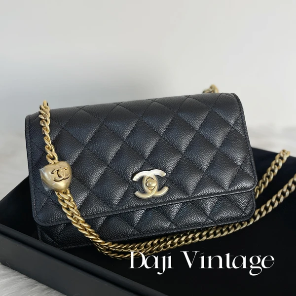 大吉中古/Chanel香奈儿24p爱心扣woc斜挎包