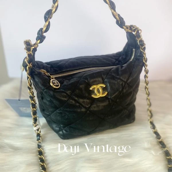大吉中古/CHANEL香奈儿黑金饺子斜挎包