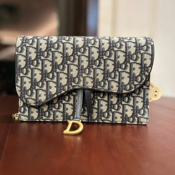 95新 Dior/迪奥 大吉中古/Dior迪奥刺绣老花斜挎包