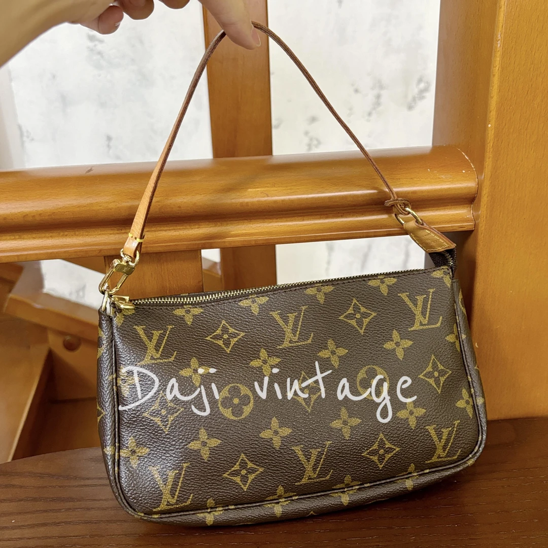 95新 LouisVuitton/路易威登 大吉中古/LV中古老花大麻将手提包