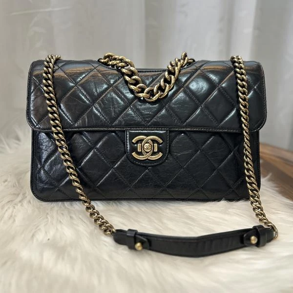 大吉中古/香奈儿黑金孟买系列单肩包