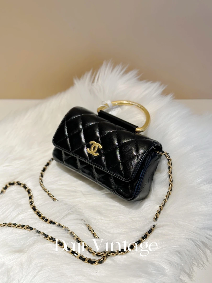 99新 Chanel/香奈儿 大吉中古/Chanel香奈儿23S复古手柄斜挎包