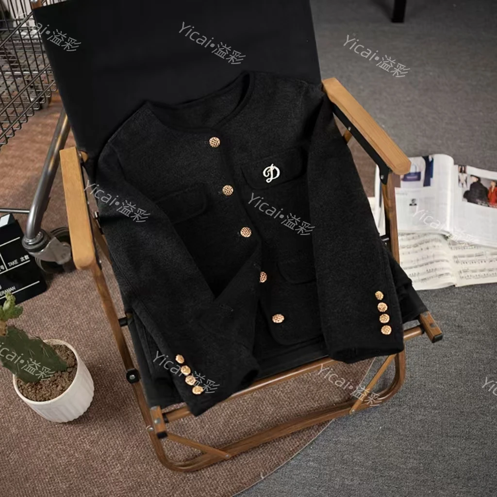 ZYSS- 流行定制色系小香风毛呢短外套秋冬轻奢短款双面8808