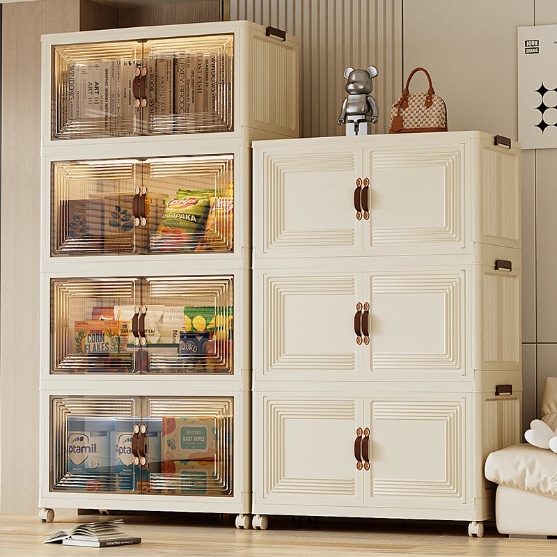 【50面宽破价】磁吸双开门可折叠免安装收纳柜不带圈