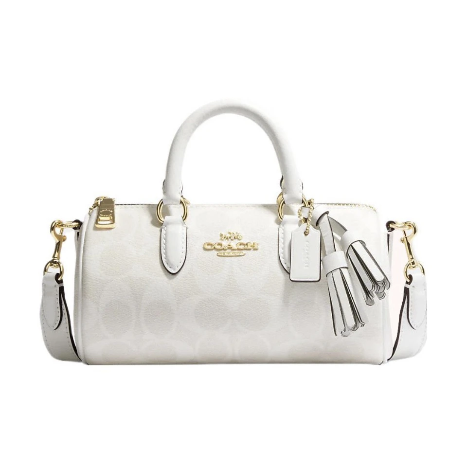 99新 COACH/蔻驰 蔻驰 Lacey20冰川白笔筒包单肩包/JM08042