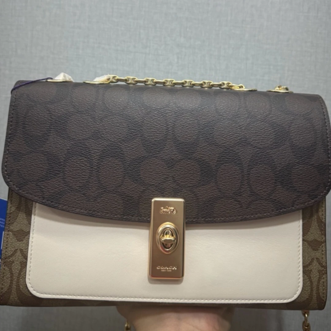 99新 COACH/蔻驰 （微瑕）Lane 26时尚链条手提斜挎单肩包