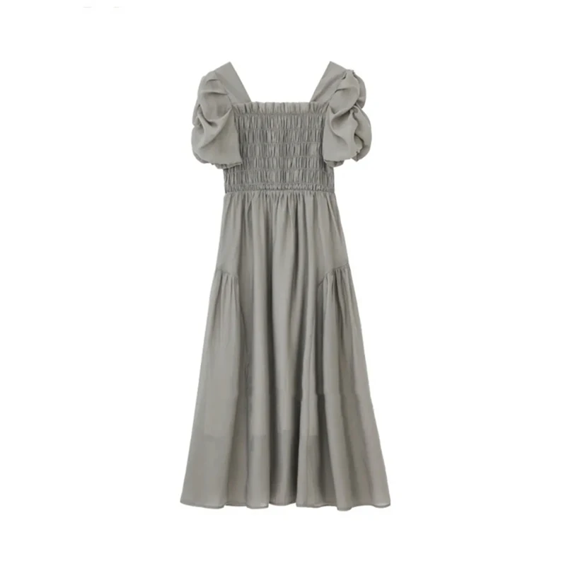 别致惊艳连衣裙2025夏季新款大码女装胖mm显瘦遮肚收腰仙女长裙子