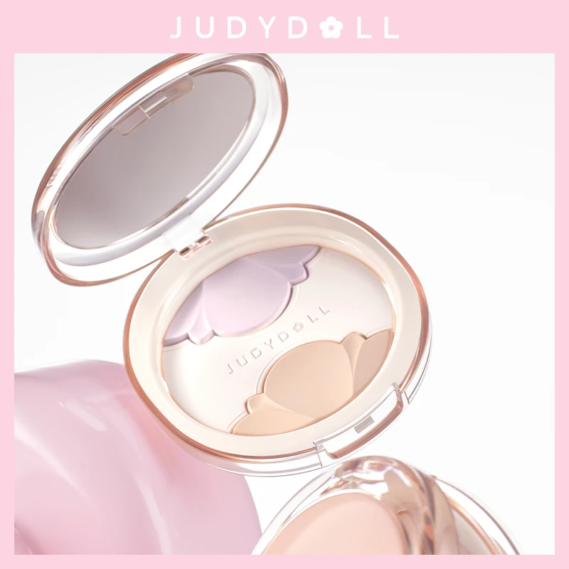 【新品】Judydoll橘朵三拼粉饼造物系列釉美哑光高光定妆补妆蜜粉饼