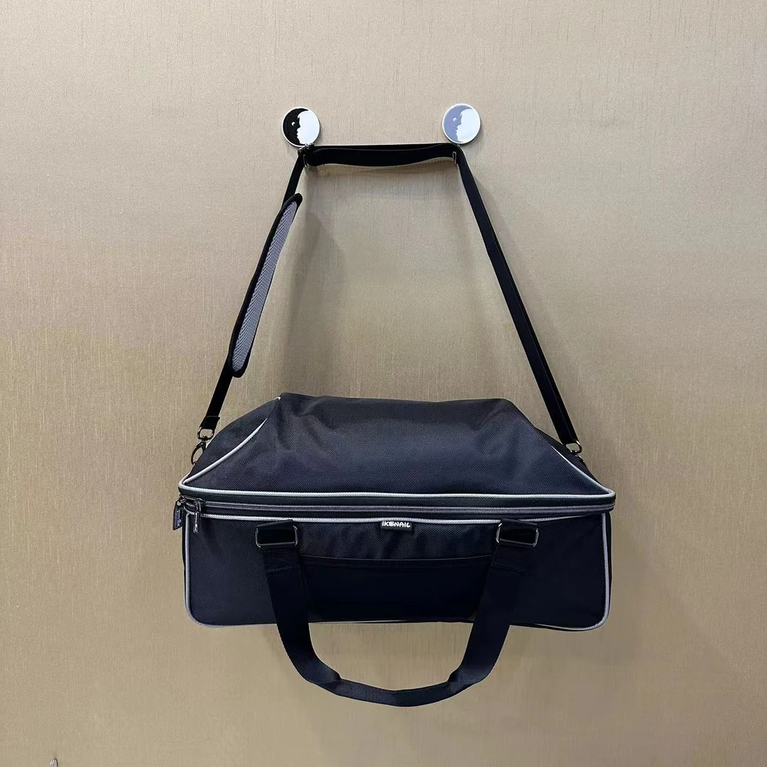 绒面内里 黑色长条型单肩斜挎包cl