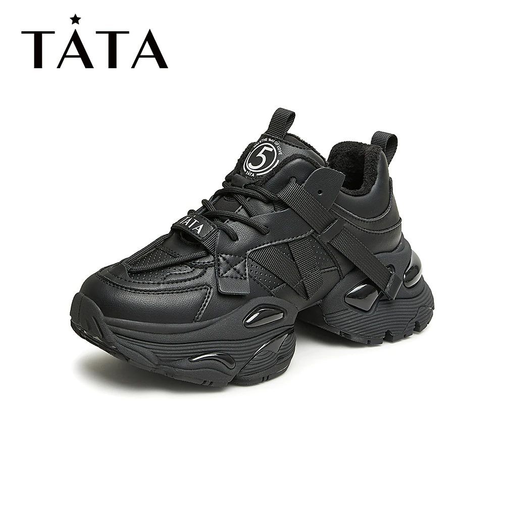 Tata他她厚底休闲老爹鞋女机能加绒休闲运动鞋秋新款GEA01CM4
