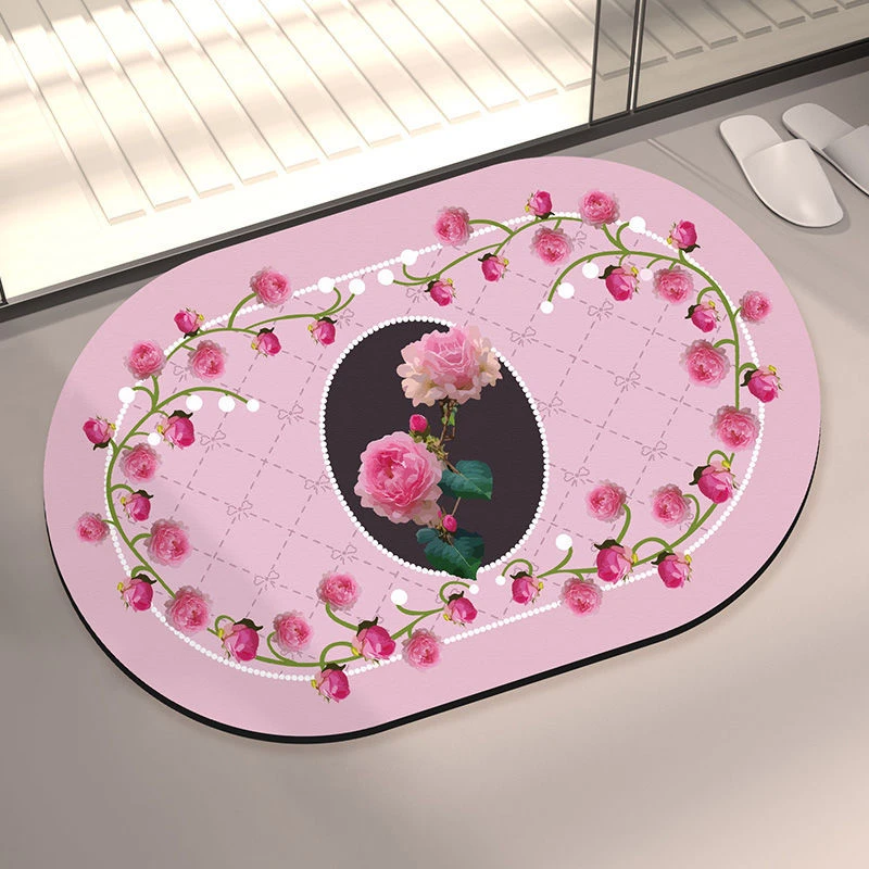 【晴天推荐】浴室硅藻泥吸水地垫卫生间入户进门垫洗手间防滑脚垫